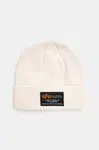 Čepice Alpha Industries Crew Beanie béžová barva, 128924