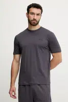 Bavlněné tričko EA7 Emporio Armani pánské, šedá barva, s potiskem, AF10375.7M000567