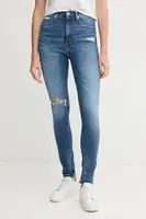 Džíny Calvin Klein Jeans dámské, modrá barva, J20J225115