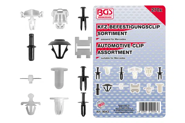BGS technic Příchytky čalounění MERCEDES-BENZ, 270 kusů - BGS 9043