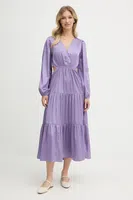 Šaty Pepe Jeans fialová barva, midi, PL953760