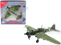 Ilyushin IL-2M3 Sturmovik Aircraft 100 Green Camouflage "Piloted by Vasily Emelyanenko" Soviet Air Force 1/72 Diecast Model Airplane by Legion