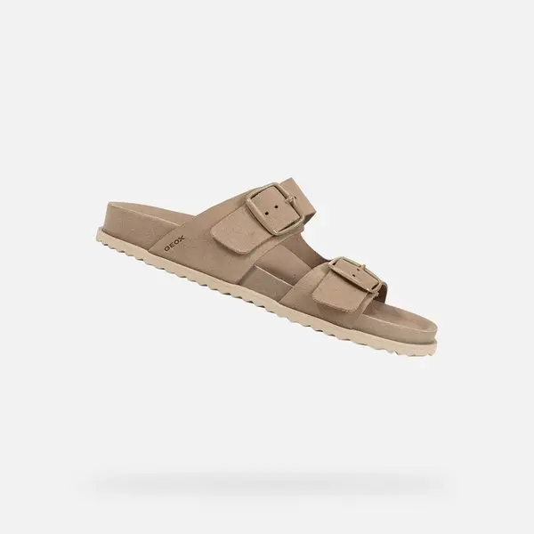 Beige women's slippers Geox Sandybett - Women's