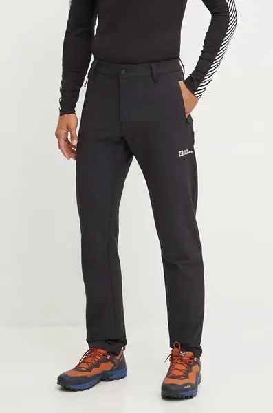 Outdoorové kalhoty Jack Wolfskin Activate Thermic černá barva, A61881