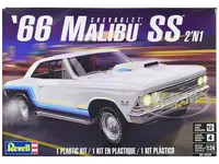Level 4 Model Kit 1966 Chevrolet Malibu SS 2-in-1 Kit 1/24 Scale Model by Revell