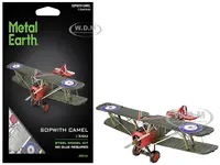 Model Kit Sopwith Camel Aircraft "World War I" British Royal Flying Corps (Moderate Difficulty) Steel Model by Metal Earth