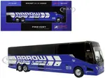 Prevost H3-45 Coach Bus "Arrow Stage Lines" Blue with White Graphics Limited Edition 1/87 (HO) Diecast Model by Iconic Replicas