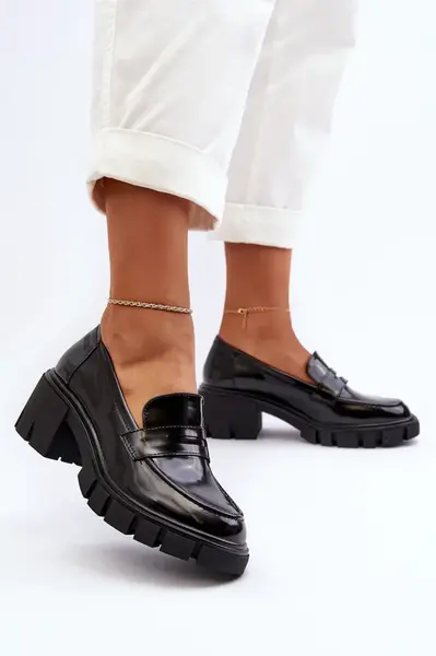 BIG STAR SHOES Dámské mokasíny na masivním podpatku Big Star