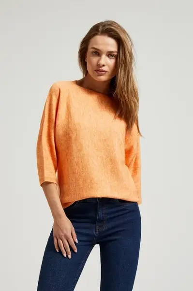 Marisse Women's Sweater Z-Sw-4512 Orange Mel