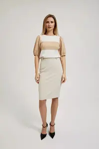 Dámska béžová puzdrová sukňa