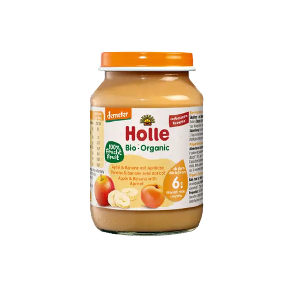HOLLE Bio Jablko a banán s meruňkami 190 g