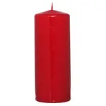 Válcová svíčka červená, 15 cm