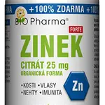 BIO PHARMA Zinek citrát Forte 25 mg 180 tablet