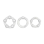 MAN DREAMS Omega Sada erekčních kroužků bílé 3 ks