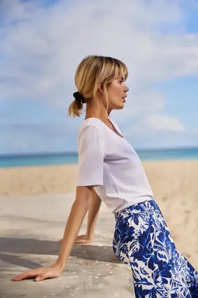 Marisse Women's T-Shirt L-Ts-4662 White