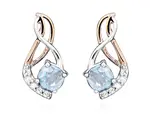 MOISS Nadčasové stříbrné bicolor náušnice s topazy EG000076