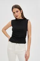 Marisse Plain Black Top