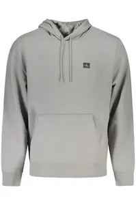 Pánská šedá mikina s kapucí