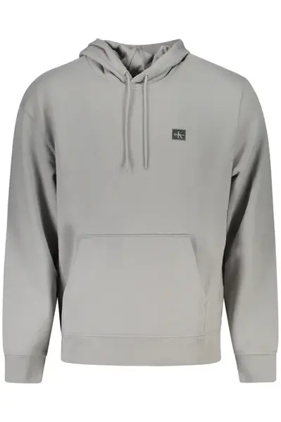 Pánská šedá mikina s kapucí