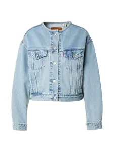 LEVI'S ® Prechodná bunda 'Collarless Shrunken '90s Trucker Jacket'  modrá denim