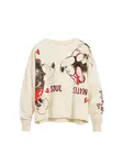 Desigual Mikina 'Mickey and Minnie Mouse™'  béžová / červená / čierna