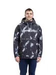 Pánská street bunda meatfly jax černá/modrozelená xxl
