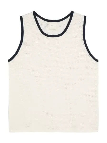 Bershka Tričko  čierna / biela ako vlna