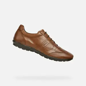 Hnědé pánské polobotky Geox Uomo Symbol