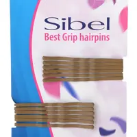 Vlnitá sponka Sibel Best Grip - 5 cm, béžová - 12ks (9600054-52)