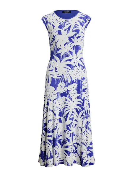 Lauren Ralph Lauren Šaty  modrá / biela