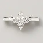 Brass Pave Clear Cubic Zirconia Connector Charms