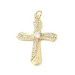 Easter Brass Micro Pave Clear Cubic Zirconia Pendants