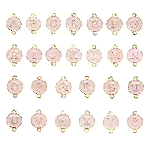 26Pcs Alloy Enamel Letter A-Z Connector Charms