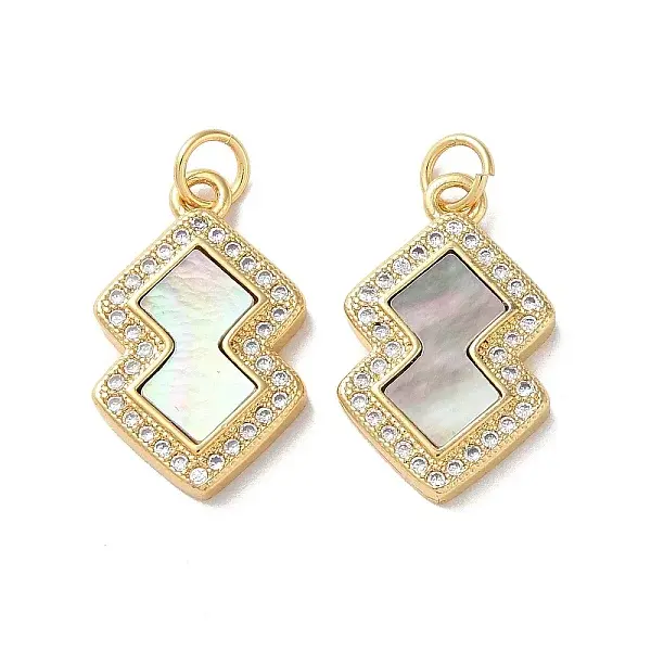 Brass Micro Pave Cubic Zirconia Pendants