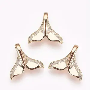 Brass Micro Pave Cubic Zirconia Charms