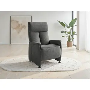Sit & More RELAXAČNÍ KŘESLO, textil, tmavě šedá