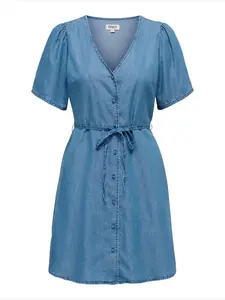 ONLY Košeľové šaty 'ONLEVIDA-BEA'  modrá denim