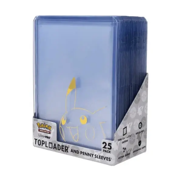 UltraPro Pokémon Pikachu Toploader a Penny Sleeves Combo (25x Toploader, 25x obal)
