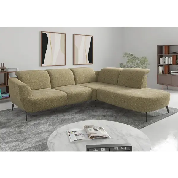 Sit & More ROHOVÁ SEDAČKA, textil, olivově zelená