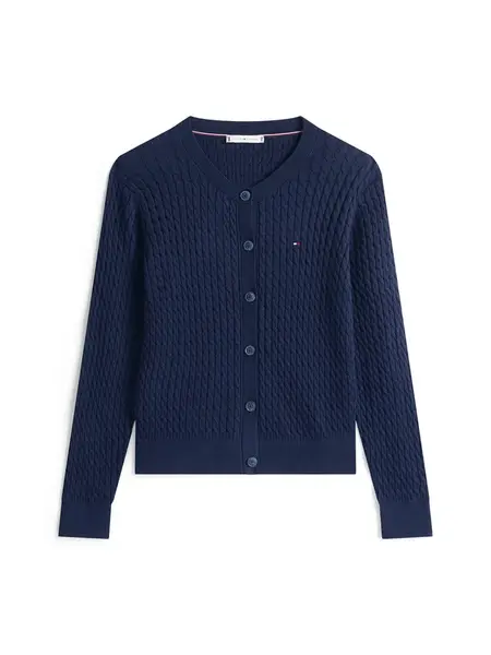 TOMMY HILFIGER Kardigán 'Mini Cable'  námornícka modrá