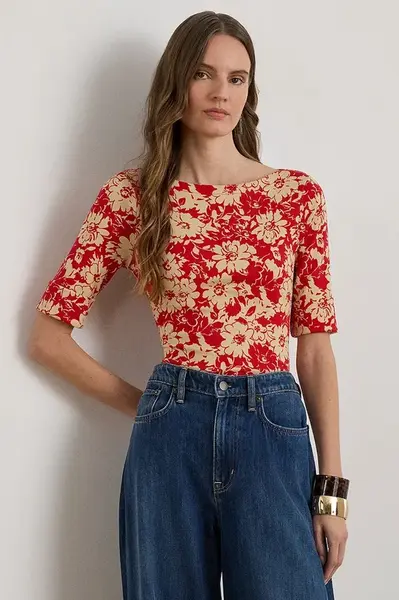 Lauren Ralph Lauren basic tričko dámské s bavlnou