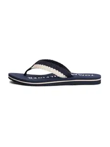 TOMMY HILFIGER Žabky  tmavomodrá / biela