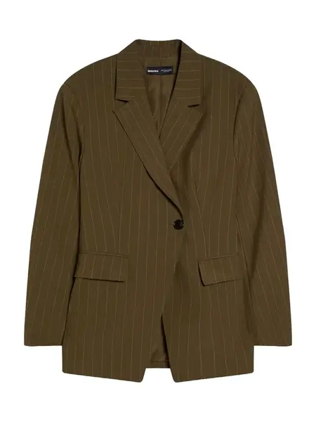Bershka Blejzer  béžová / kaki
