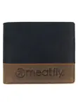 Kožená peněženka meatfly eddie premium černá/hnědá one size