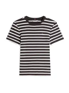 TOMMY HILFIGER Tričko 'CODY'  čierna / biela