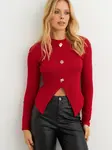 Cool & Sexy Tričko  zlatá / čerešňová