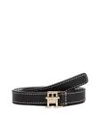 TOMMY HILFIGER Opasky  zlatá / čierna
