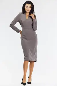 Awama Woman's Dress A667 Brown