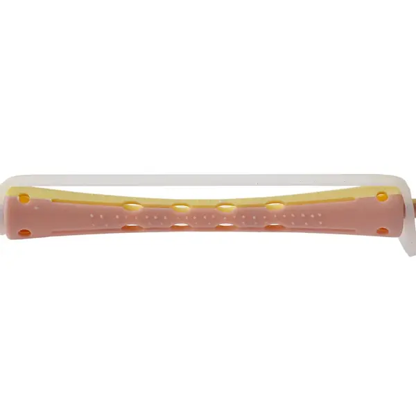 Plastové natáčky na trvalou Duko 1163 - pr. 8 mm, 12 ks, růžovo-žluté