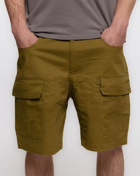 Husky Kobus M XXL, khaki Pánské bavlněné kraťasy